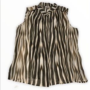 Sleeveless WORTHINGTON Zebra print sheer in a size XL
